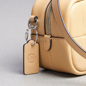 Alter/Ego Mini Satchel Bag In Checkerboard Upcrafted Leather With Crossbody Strap