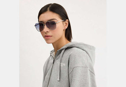 C Hardware Metal Pilot Sunglasses