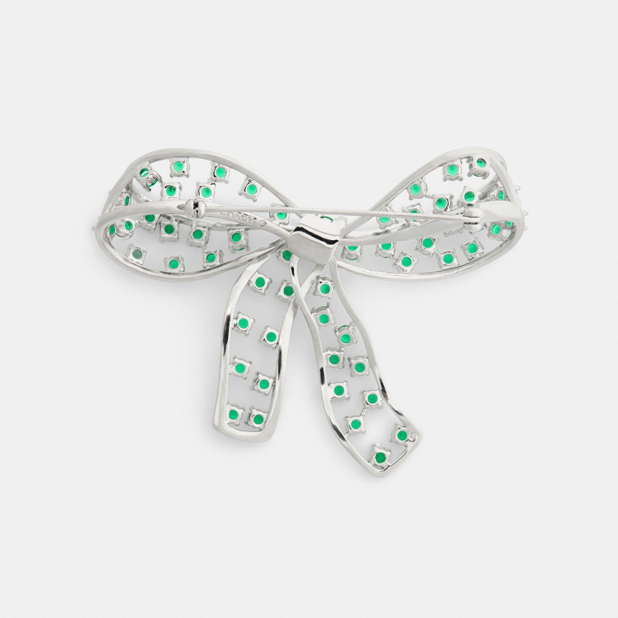 Crystal Bow Brooch