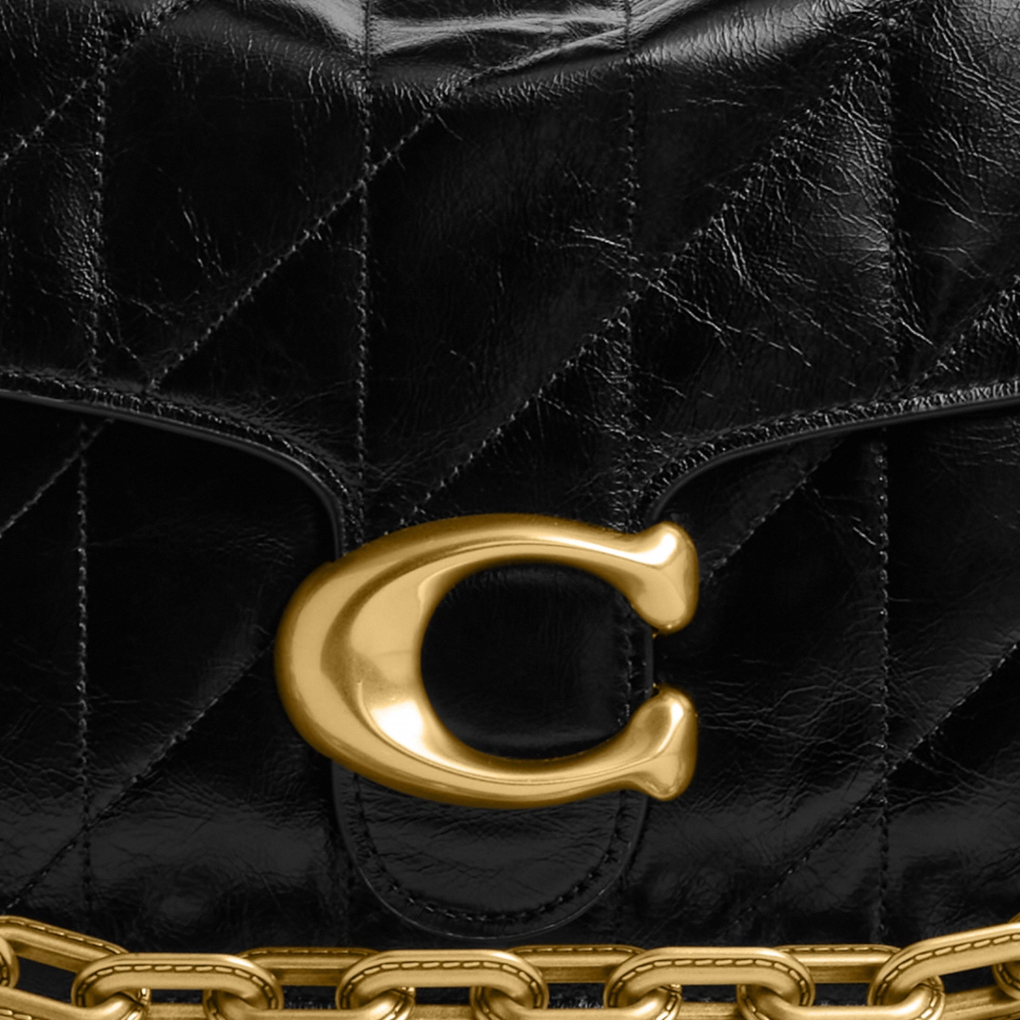 Chain Tabby Shoulder Bag With Quilting