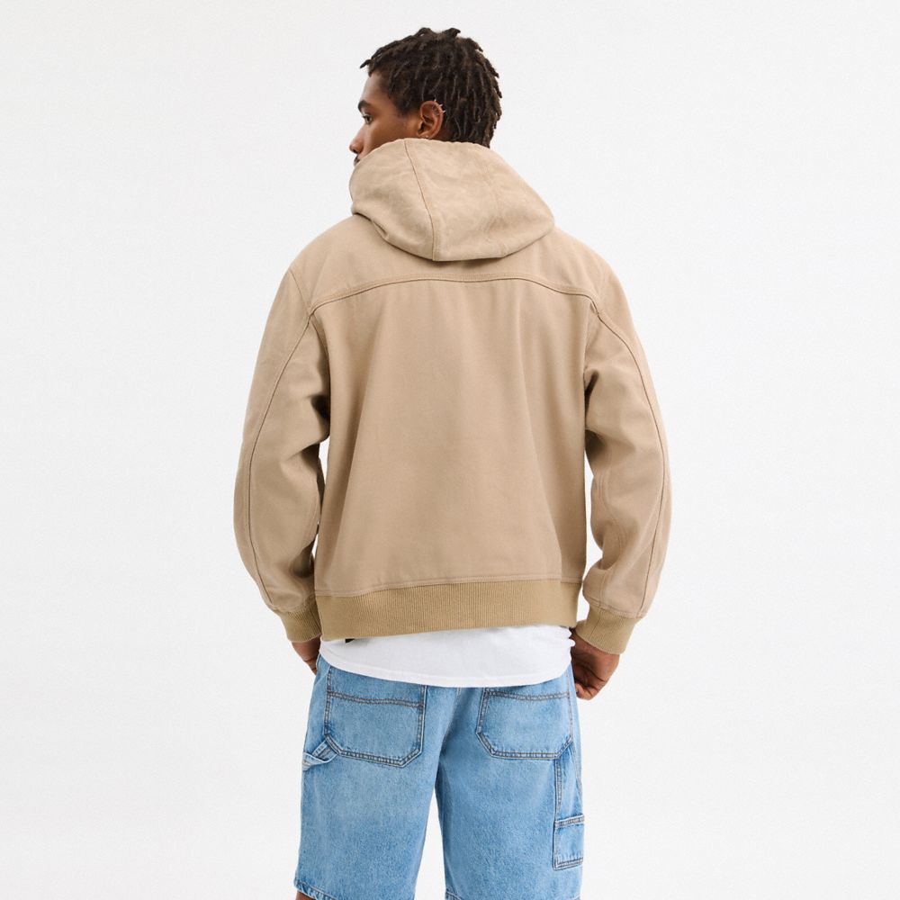 Denim Hooded Zip Jacket