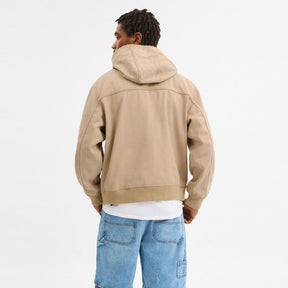 Denim Hooded Zip Jacket