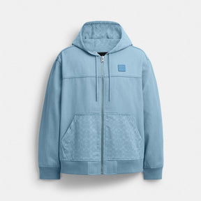 Denim Hooded Zip Jacket