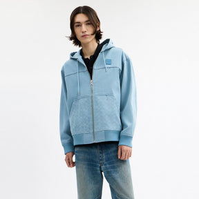 Denim Hooded Zip Jacket