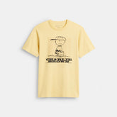 Coach X Peanuts Charlie Brown Signature Square T Shirt In Organic Cotton