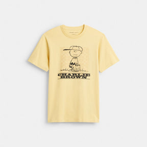 Coach X Peanuts Charlie Brown Signature Square T Shirt In Organic Cotton