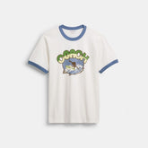 Surf Graphic T Shirt In Organic Cotton