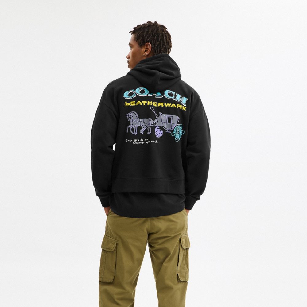 Leatherware Collage Relaxed Hoodie