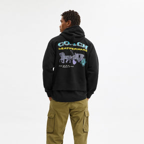 Leatherware Collage Relaxed Hoodie