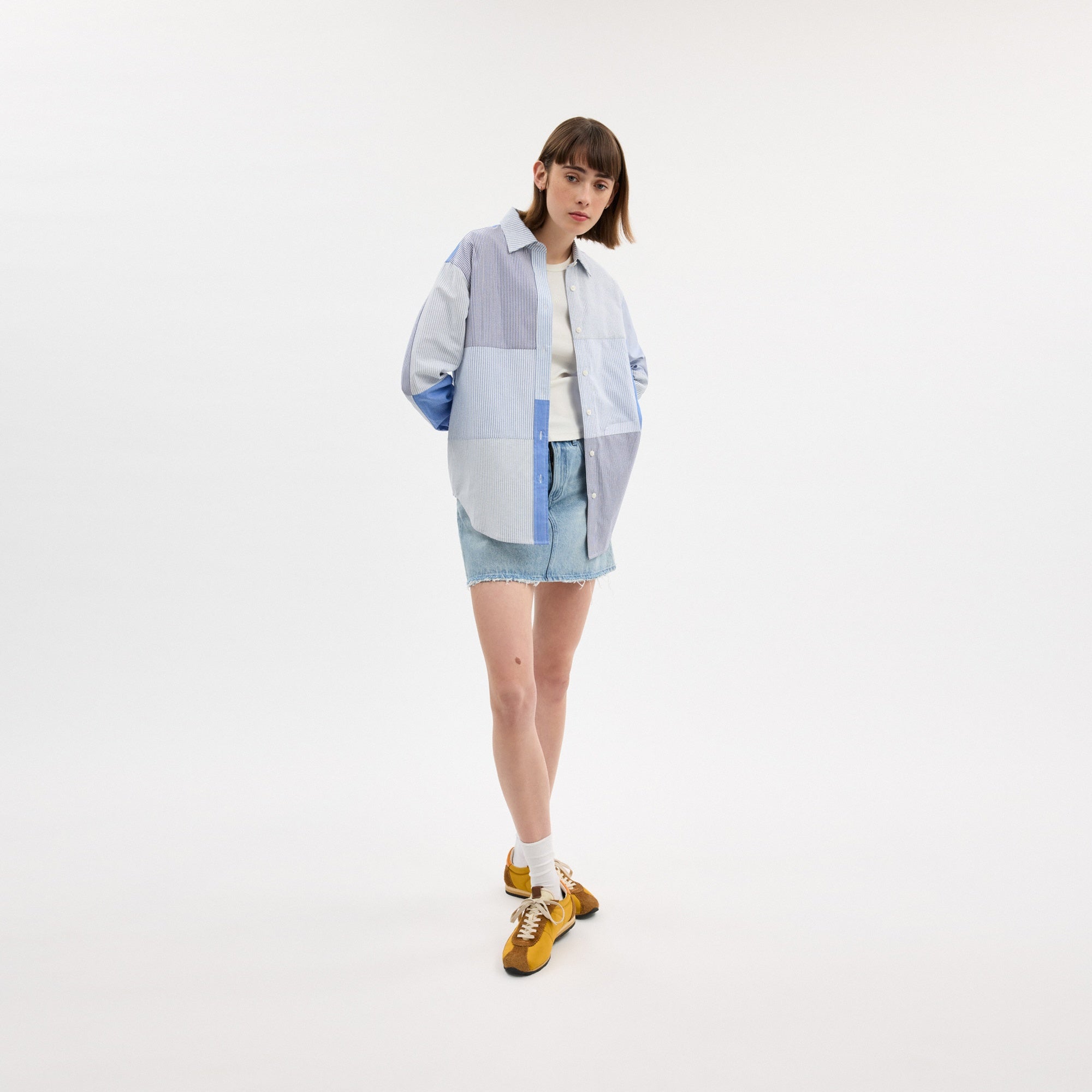 Patchwork Striped Shirt