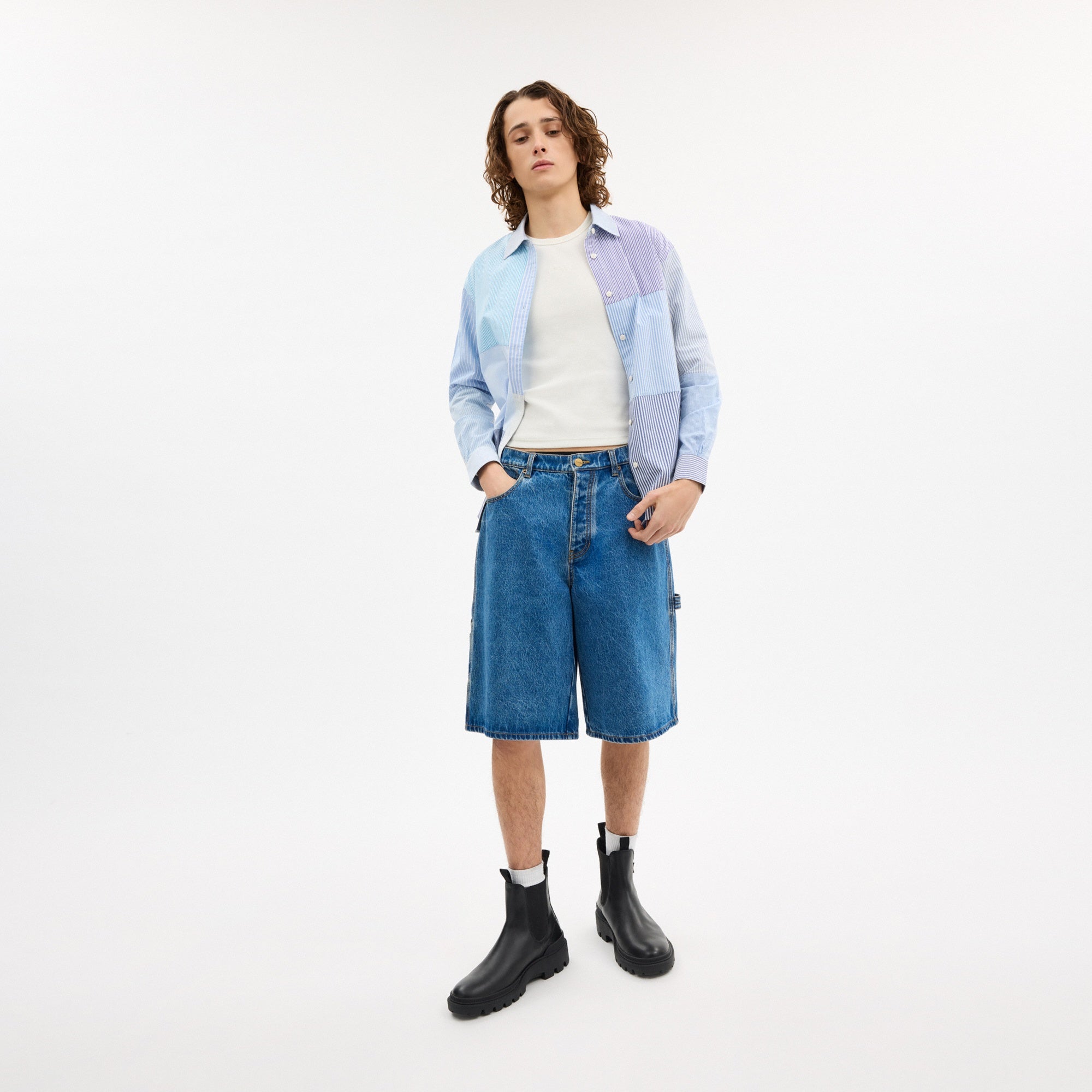 Patchwork Striped Shirt