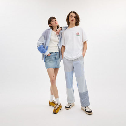 Patchwork Striped Pants