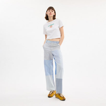 Patchwork Striped Pants