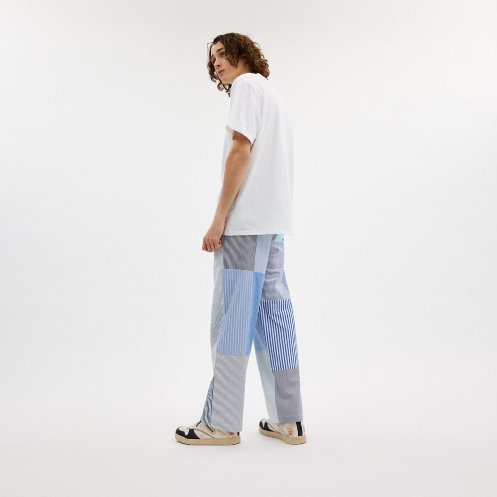 Patchwork Striped Pants