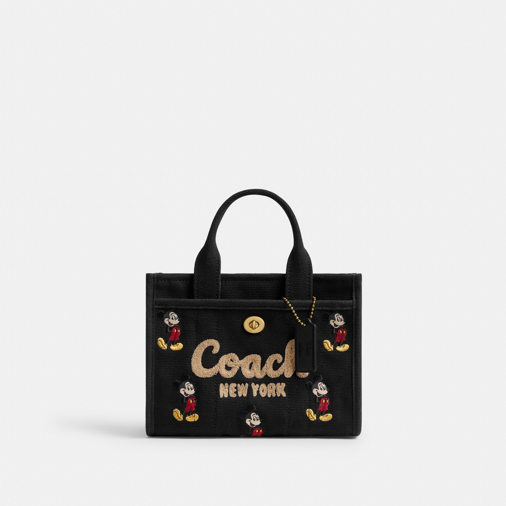 Disney X Coach Cargo Tote Bag 20 With Mickey Mouse In Regenerative Cotton Canvas