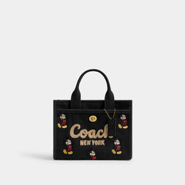 Disney X Coach Cargo Tote Bag 20 With Mickey Mouse In Regenerative Cotton Canvas