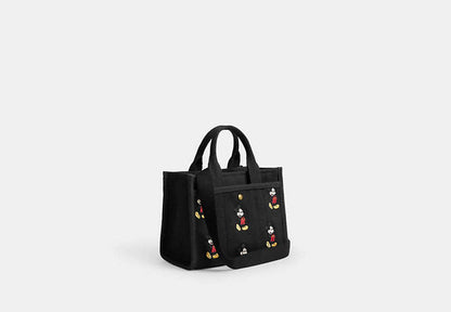 Disney X Coach Cargo Tote Bag 20 With Mickey Mouse In Regenerative Cotton Canvas