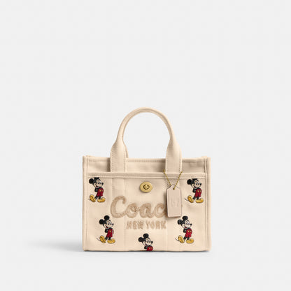 Disney X Coach Cargo Tote Bag 20 With Mickey Mouse In Regenerative Cotton Canvas