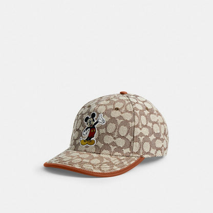 Disney X Coach Signature Baseball Hat With Mickey Mouse