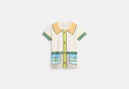 Restored Trompe L'oeil Belted T-Shirt