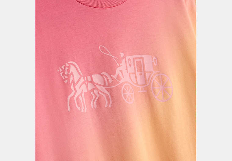 Restored Ombre Horse And Carriage T-Shirt In Organic Cotton