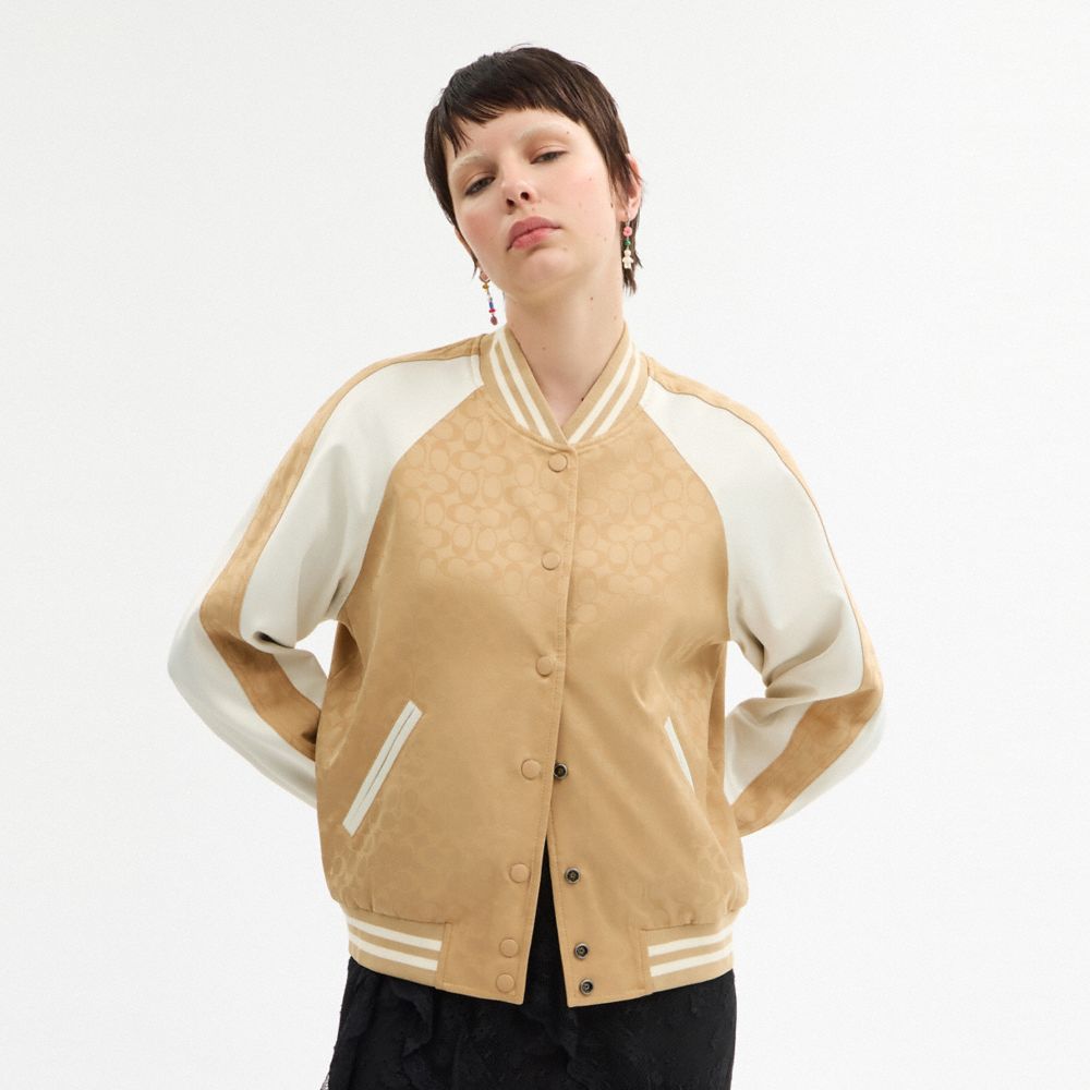 Reversible Signature Souvenir Varsity Jacket