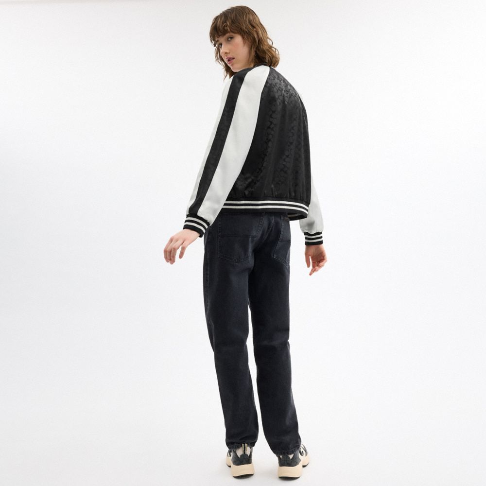 Reversible Signature Souvenir Varsity Jacket