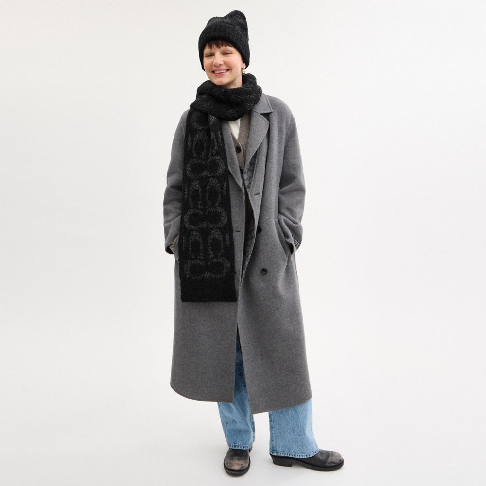 Signature Knit Boucle Oversized Muffler