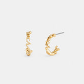 Coach Script Small Hoop Earrings