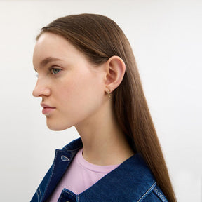 Coach Script Small Hoop Earrings
