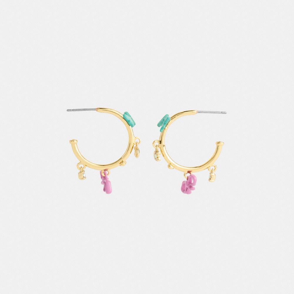 Mini Bow Charm Huggie Earrings