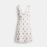 Spring Blossom Print Silk Dress