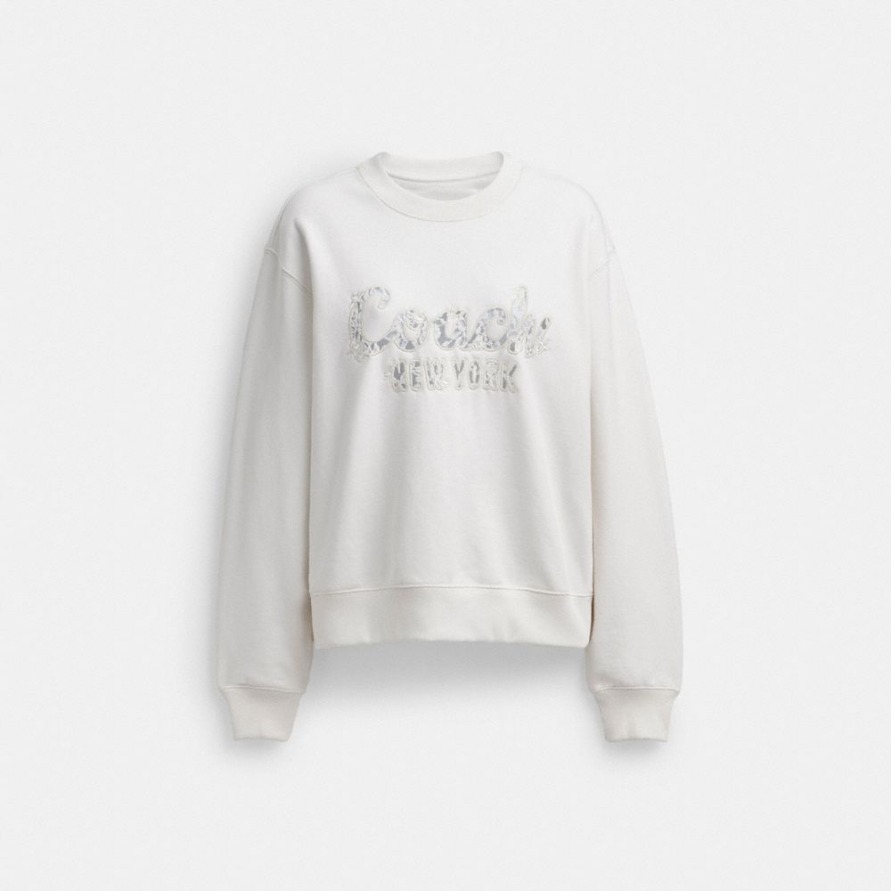 Cursive Coach Embroidered Sweatshirt
