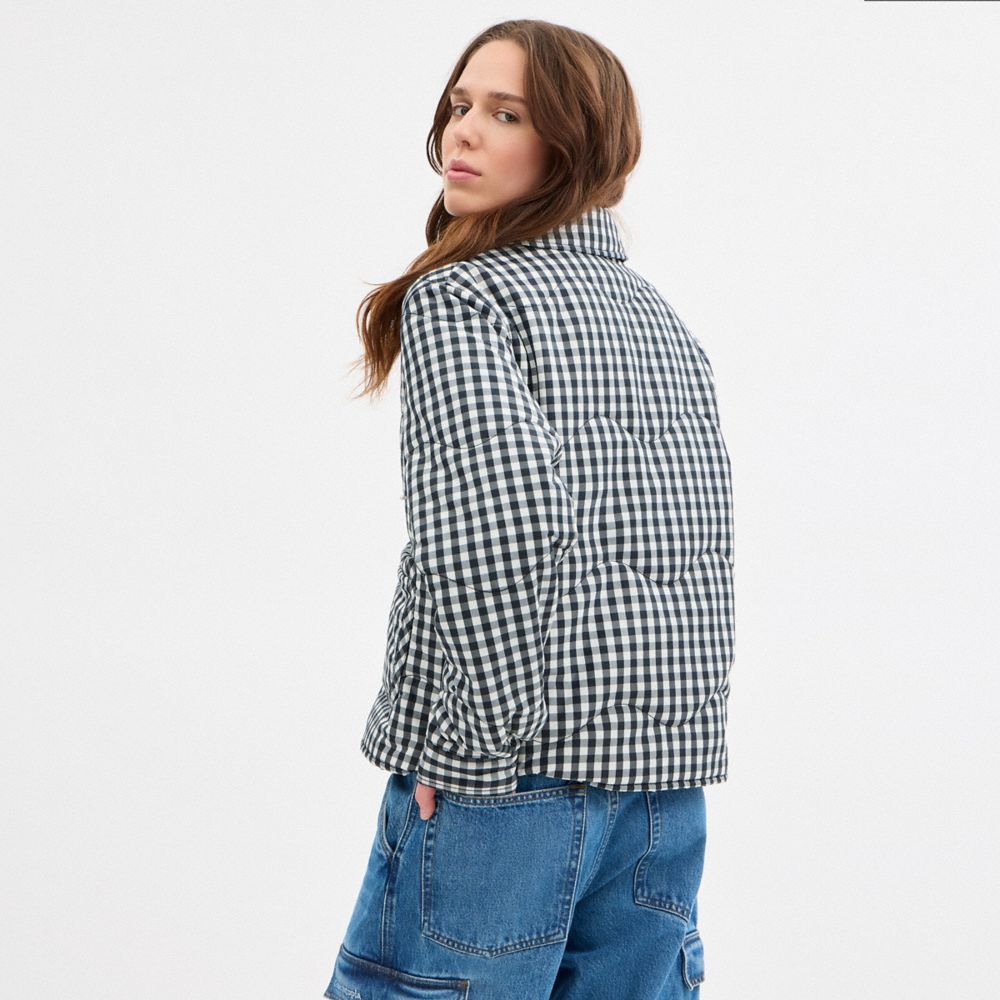 Coachtopia Loop Gingham Quilted Jacket