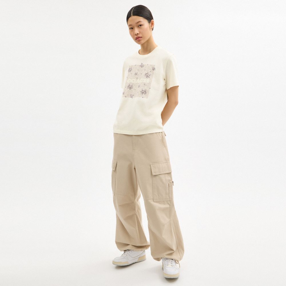 Spring Blossom Signature Square Classic T Shirt In Organic Cotton