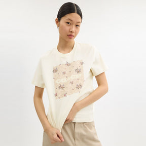 Spring Blossom Signature Square Classic T Shirt In Organic Cotton