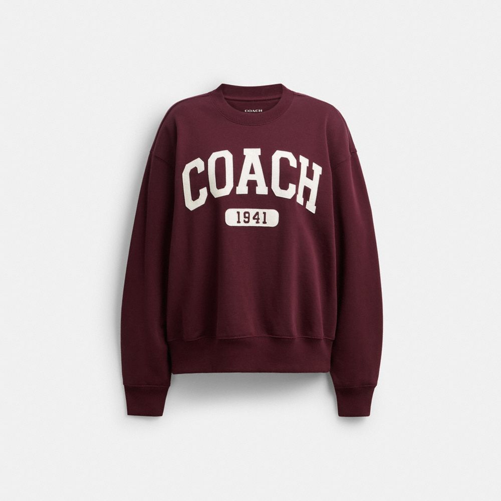 Sporty Signature Boyfriend Crewneck Sweatshirt