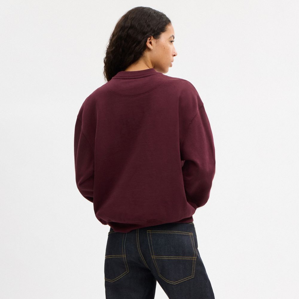 Sporty Signature Boyfriend Crewneck Sweatshirt