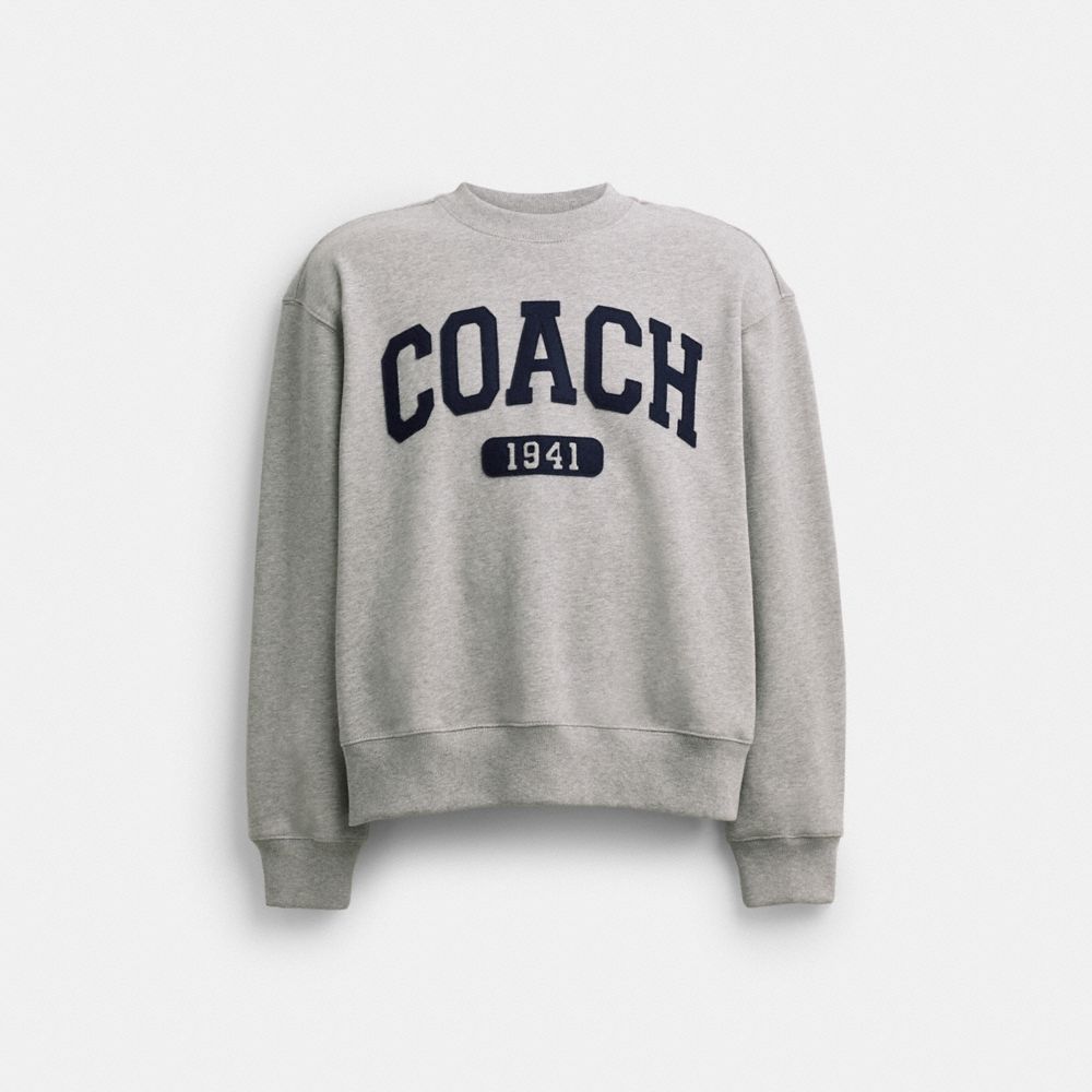 Sporty Signature Boyfriend Crewneck Sweatshirt
