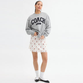 Sporty Signature Boyfriend Crewneck Sweatshirt