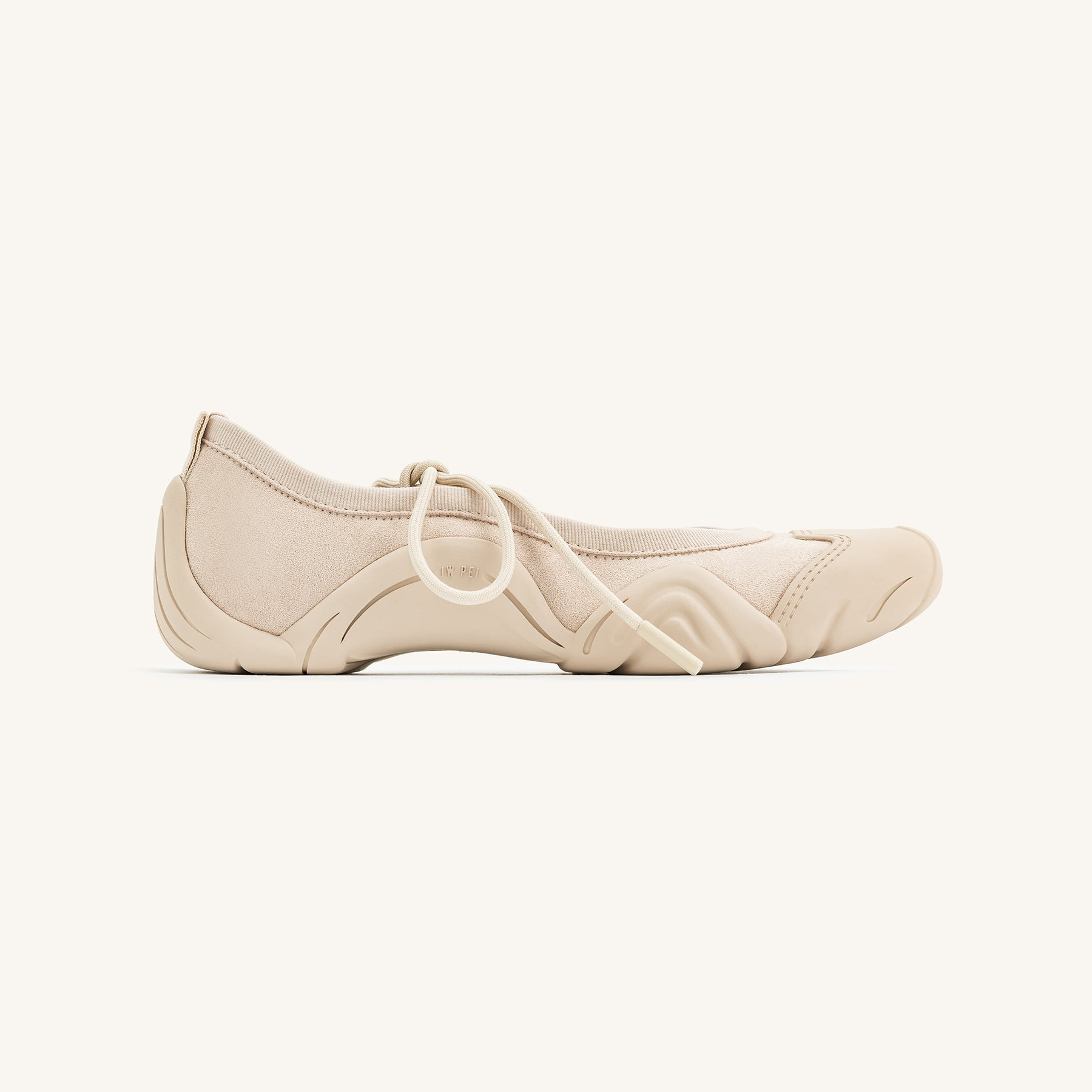 Caitlin Lace-up Ballerina Sneakers - Beige