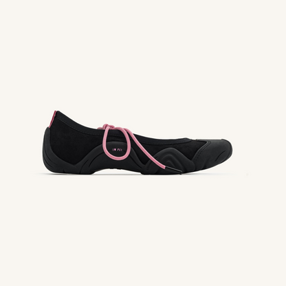 Caitlin Lace-up Ballerina Sneakers - Black