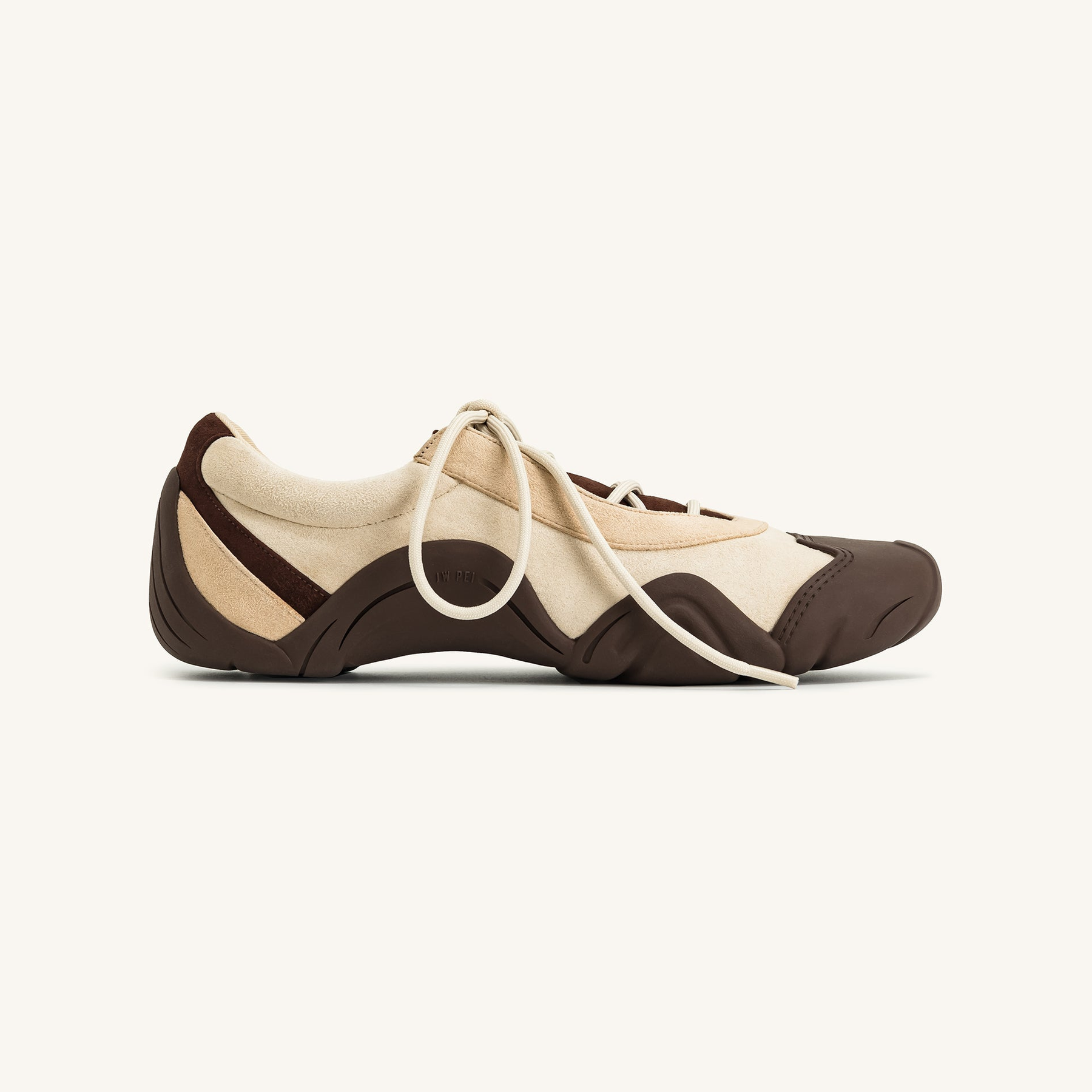 Caitlin Lace-up Ballerina Sneakers - Light Brown