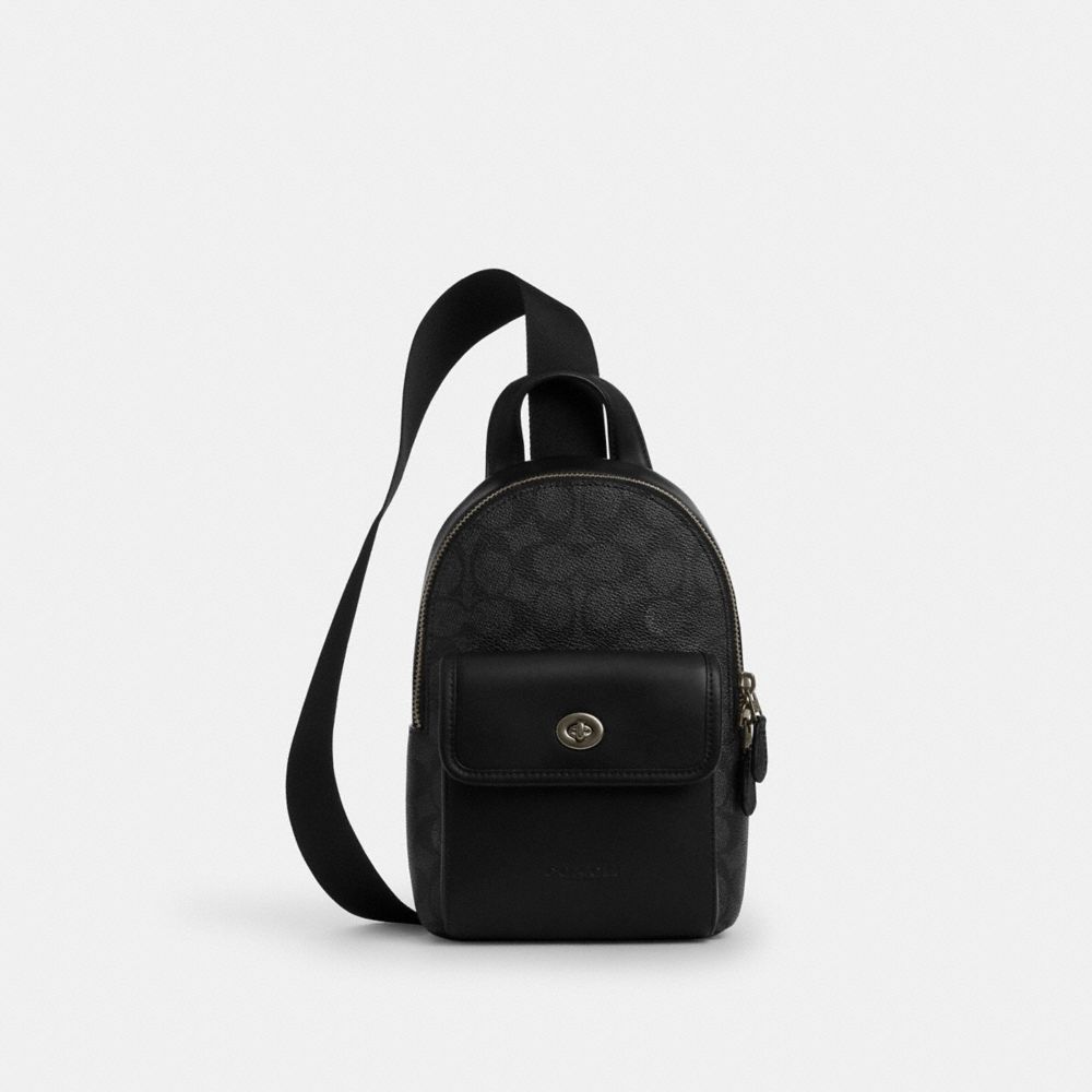 Small Turnlock Sling Pack In Signature Canvas