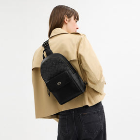 Turnlock Sling Pack In Signature Canvas
