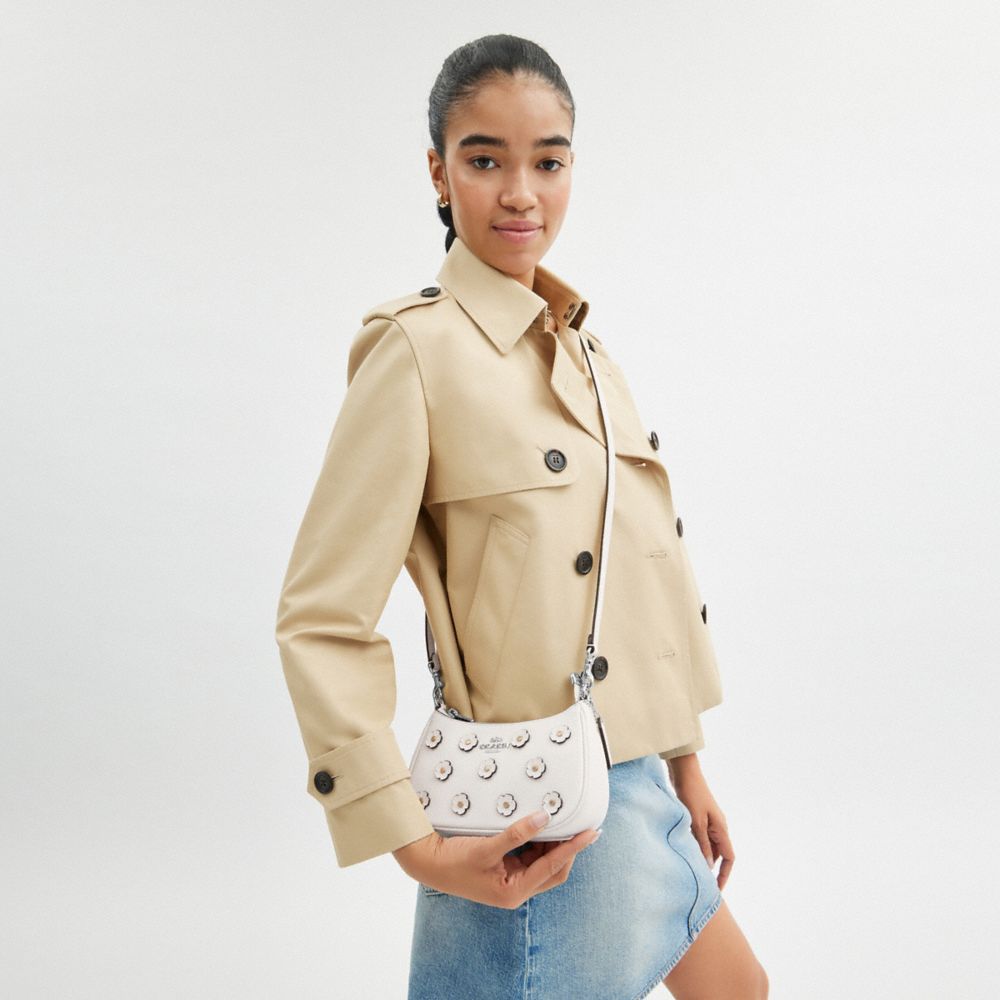 Teri Mini Crossbody Bag With Floral Applique