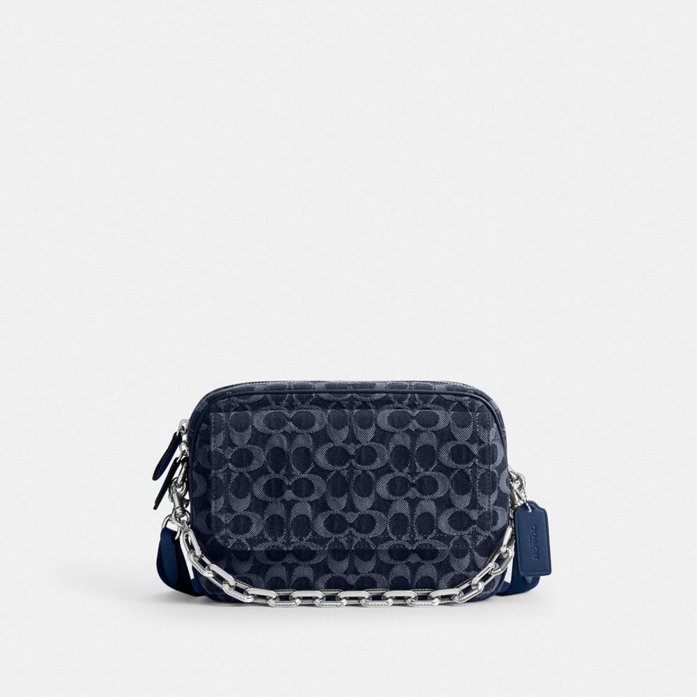 Charter Flap Crossbody Bag 24 In Signature Denim