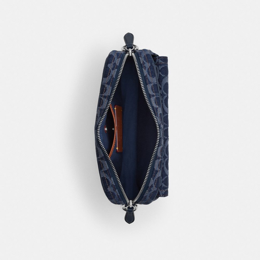 Charter Flap Crossbody Bag 24 In Signature Denim