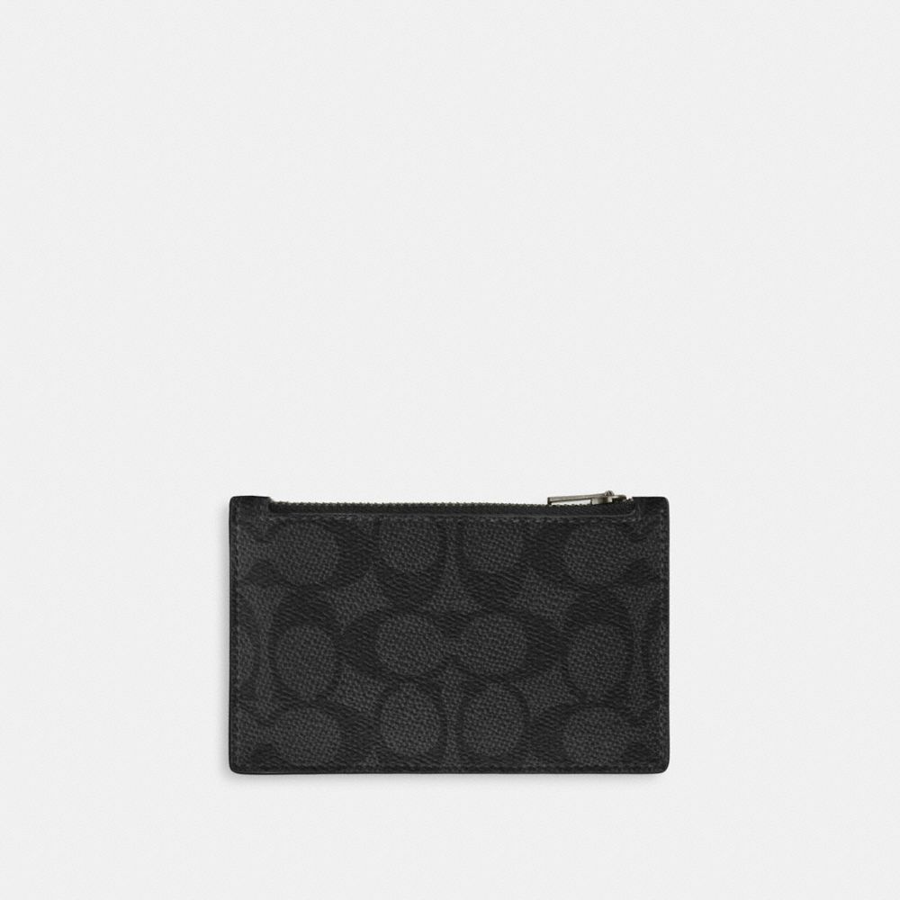 Zip Card Case In Colorblock Signature Canvas