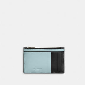 Zip Card Case In Colorblock Signature Canvas